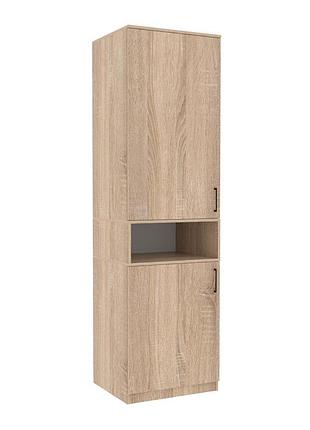 Шафа для одягу континент tetris т-5 антрацит 600/520/2100 мм, дсп, модульна система дуб сонома