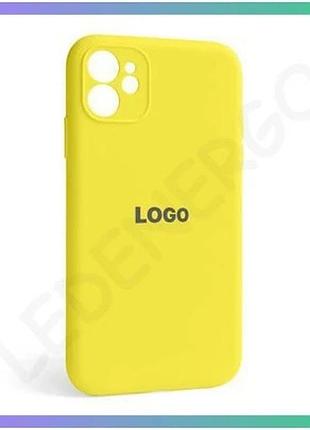 Чехол full silicone case для apple iphone 12 желтый с закрытой камерой силиконовая накладка для смартф sku_stcom_2710000228394