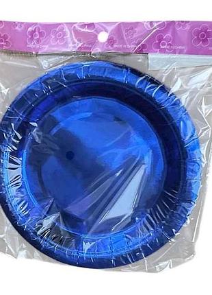 Тарелка одноразовая 10шт party 7 18см r35182-bl тм stenson