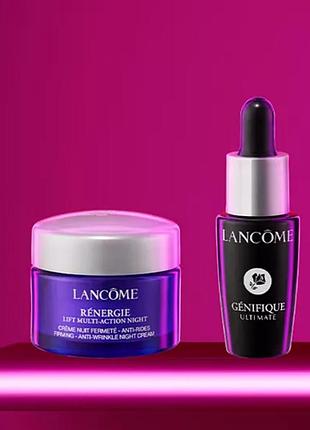 Lancome набір нічний крем і сироватка відновлення шкіри, 15 мл, 7мл