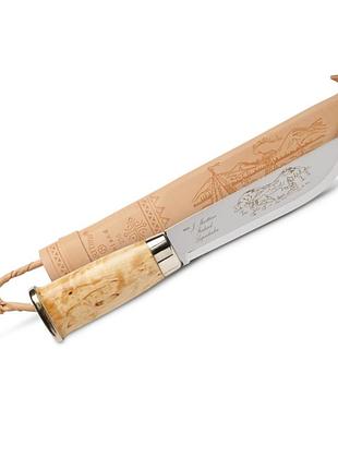 Ніж marttiini lapp knife 250 длина лезвия 16cm (250010) финский лапландский нож с клинком из нержавеющей стали карельской берёзой