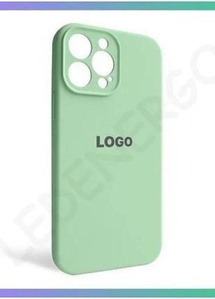 Чохол силіконовий для apple iphone 13 pro max салатовий з закритою камерою чохол-накладка з логотипом sku_stcom_2710000313373