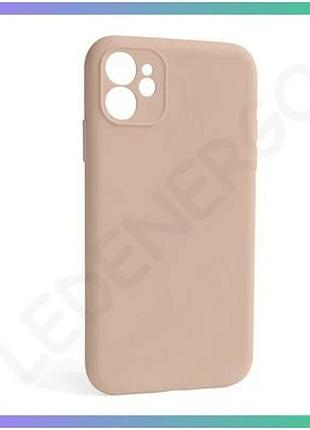 Чехол силиконовый для apple iphone 12 бежевый с закрытой камерой без логотипа накладка для смартфона s sku_stcom_2710000255123