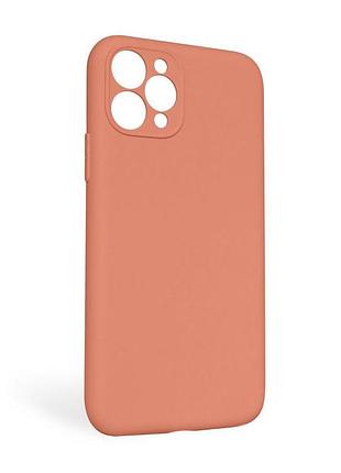 Чехол силіконовий для apple iphone 11 pro max закрита камера без логотипу помаранчевий чохол-накладка sku_stcom_2710000254560