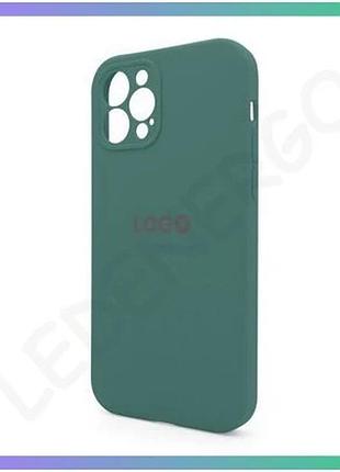 Силіконовий чохол для apple iphone 12 pro зелений з закритою камерою чохол-накладка для смартфона sku_ sku_stcom_2710000244943