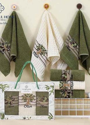 Набір рушників 25*50 3шт/уп арт.500-180 тм colorfulhome