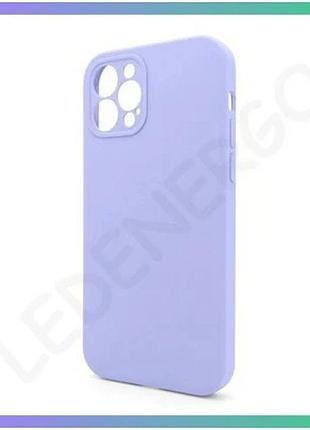 Чехол full silicone case для apple iphone 12 pro max лавандовый с закрытой камерой без логотипа силико sku_stcom_2710000258339