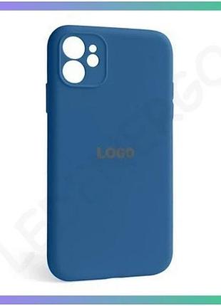 Чехол силиконовый для apple iphone 12 с закрытой камерой синий защитный чехол-накладка sku_27100002447 sku_stcom_2710000244721