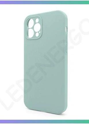 Чехол силиконовый для apple iphone 12 pro бирюзовый закрытая камера без логотипа чехол-накладка sku_27 sku_stcom_2710000255710