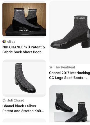 Туфли ботильоны сапог чулок chanel 10