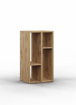 Полка навесная континент tetris т-11 антрацит 400/300/760 мм, для детской комнаты, дсп, система хранения дуб аппалачи