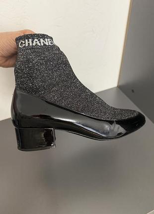 Туфли ботильоны сапог чулок chanel 8