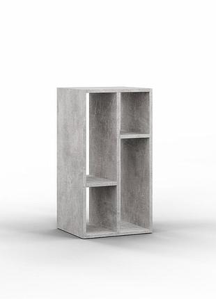 Полка навесная континент tetris т-11 антрацит 400/300/760 мм, для детской комнаты, дсп, система хранения бетон