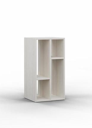 Полка навесная континент tetris т-11 антрацит 400/300/760 мм, для детской комнаты, дсп, система хранения дуб шамони светлый