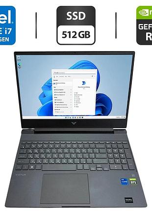 Игровой ноутбук б-класс hp victus 15-fa0032dx / 15.6" (1920x1080) ips / intel core i7-12650h (10 (16) ядер по 3.5 - 4.7 ghz) / 16