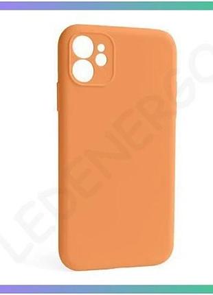 Чехол силіконовий помаранчевий для apple iphone 12 закрита камера без логотипу чохол-накладка для смар sku_stcom_2710000255147