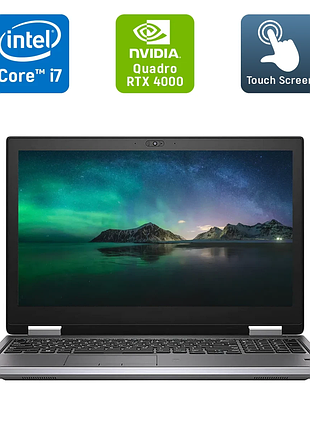 Мобільна робоча станція dell precision 7540 / 15.6" (1920x1080) ips touch / intel core i7-9850h (6 (12) ядер по 2.6 - 4.6 ghz) /