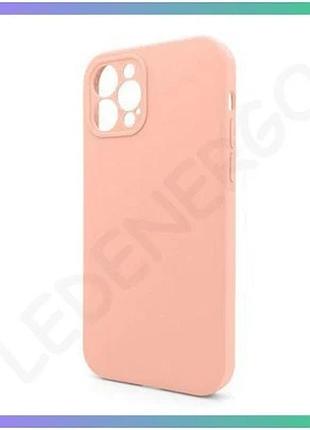 Чехол full silicone case для apple iphone 12 pro розовый с закрытой камерой без логотипа силиконовый н sku_stcom_2710000255307