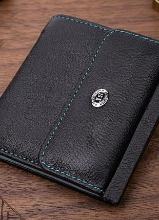 Женский оригинальный кошелек среднего размера из натуральной кожи st leather 19500 черный