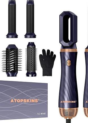 Фен-щетка для укладки волос 6 в 1 atopskins wt-623 стайлер для волос 1000 вт, 3 скорости