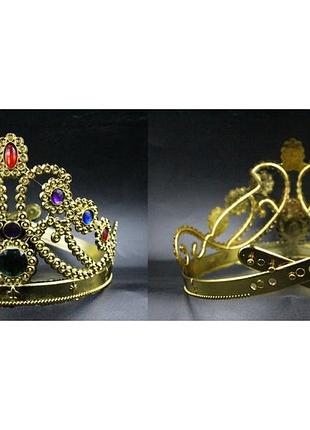 Застібка пластикова крона золотиста, 12 шт