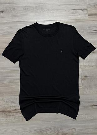 Футболка олсаинтс allsaints brace crew брендовая базовая черная с черепом, l, оригинал