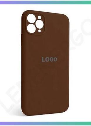 Чехол full silicone case для apple iphone 11 pro max коричневый силиконовый с закрытой камерой sku_271 sku_stcom_2710000312857