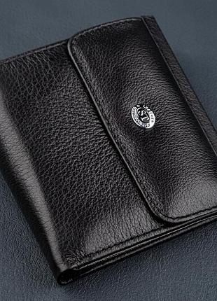 Жіночий гаманець з монетницьою st leather 18919 чорний