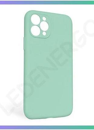 Чехол full silicone для apple iphone 11 pro max закрытая камера без логотипа силиконовый бирюзовый sku sku_stcom_2710000254416