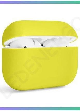Чехол для airpods pro slim желтый силиконовый защитный чехол для наушников apple sku_2710000192541 sku_stcom_2710000192541