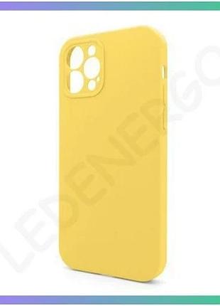 Чехол силиконовый для apple iphone 12 pro max желтый закрытая камера без логотипа чехол-накладка sku_2 sku_stcom_2710000258490