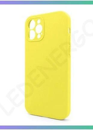 Чохол силіконовий жовтий для apple iphone 12 pro закрита камера без логотипу чохол-накладка sku_271000 sku_stcom_2710000255451