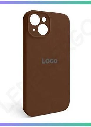 Чехол full silicone case для apple iphone 14 коричневый закрытая камера силиконовая накладка sku_27100 sku_stcom_2710000313557
