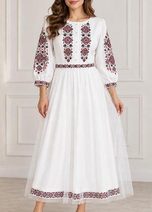 Вишиванка жіноча olana біла з вишивкою