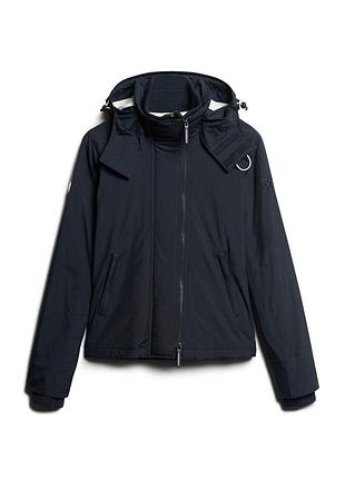 Жіноча куртка-вітрівка superdry pop zip hooded arctic sd-windcheater, темно-синя, розмір s