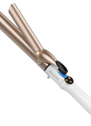 Плойка для укладки волос hoson x8399-32mm щипцы для завивки волос с регулировкой температуры и жк-дисплеем