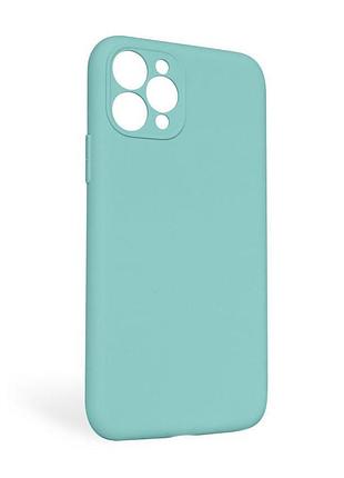Чохол силіконовий для apple iphone 11 pro max бірюзовий захисний без логотипу закрита камера чохол-нак sku_stcom_2710000254720