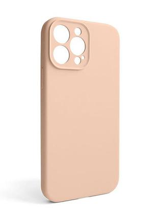 Чехол силиконовый для apple iphone 13 pro max бежевый закрытая камера без логотипа чехол-накладка sku_stcom_2710000236375