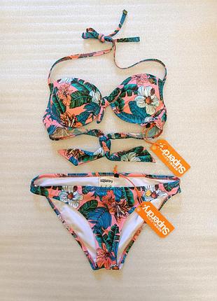 Купальник женский бикини superdry pop hibiscus bikini (36/xs)