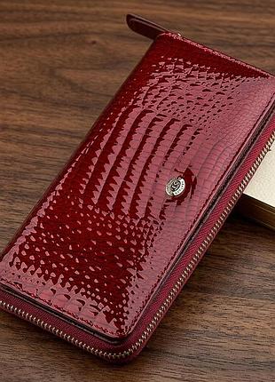 Гаманець жіночий st leather 18434 (s7001a) на блискавці бордовий