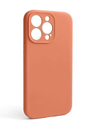 Чехол силиконовый для apple iphone 13 pro закрытая камера без логотипа оранжевый чехол-накладка sku_stcom_2710000256137