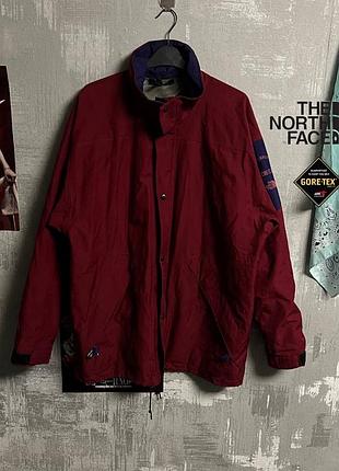 (l-xl) the north face винтажная gore-tex ветровка красная stowaway