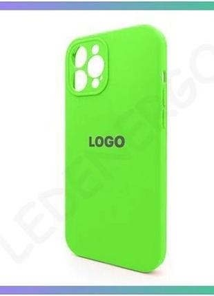 Силіконовий чохол для apple iphone 12 pro max зелений закрита камера захисна накладка для смартфона sk sku_stcom_2710000234227