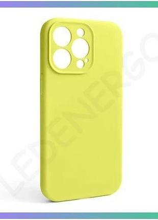 Чехол силиконовый для apple iphone 13 pro закрытая камера без логотипа желтый защитный чехол-накладка sku_stcom_2710000236108