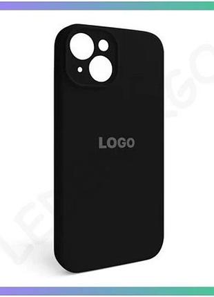 Чохол силіконовий для apple iphone 14 чорний закрита камера накладка для смартфона з логотипом sku_271 sku_stcom_2710000266211