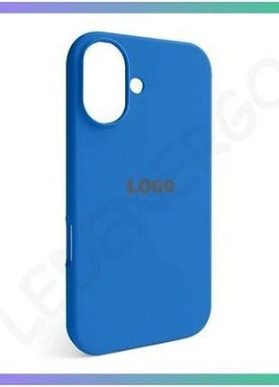 Силіконовий чохол для apple iphone 16 royal blue накладка з логотипом захисний чохол для смартфона sku sku_stcom_2710000303794