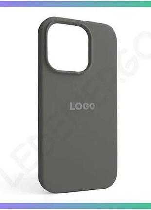 Силіконовий чохол для apple iphone 14 pro сірий чохол-накладка для смартфона з відкритою камерою sku_2 sku_stcom_2710000313618