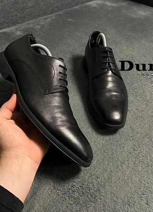 (43) dune london классические мужские туфли дерби черные