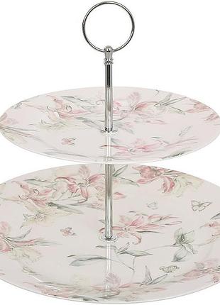 Фуршетная подставка "pink orchid" ø19/27см, высота 23см, фарфоровая