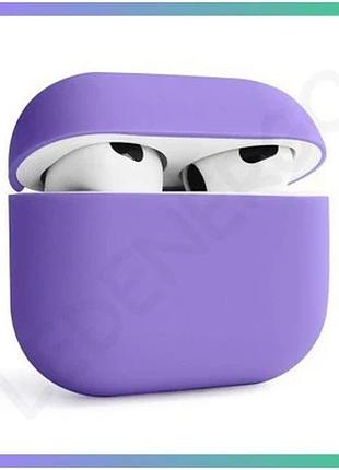 Чехол для airpods 3 силиконовый фиолетовый apple для защиты наушников и удобства использования sku_271 sku_stcom_2710000234890